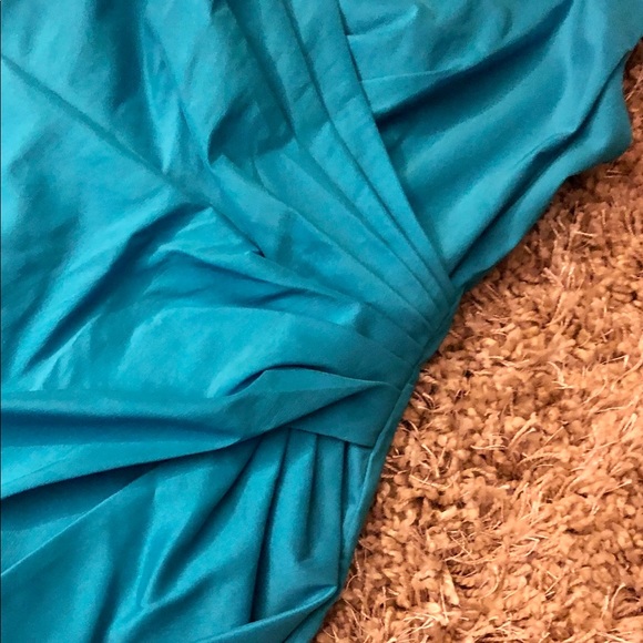 Maggy London Blue Midi Cocktail Dress sz 6 - Picture 2 of 5